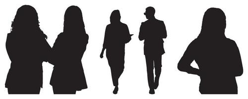 Office colleague Together Silhouette Vector