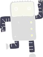 robot de dibujos animados de estilo de color plano vector