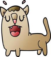 cartoon doodle funny cat vector