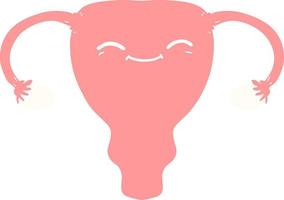flat color style cartoon uterus vector