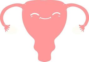 flat color style cartoon uterus vector