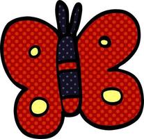 cartoon doodle butterfly vector