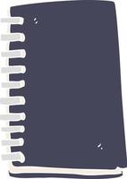 flat color illustration of a cartoon note book vector