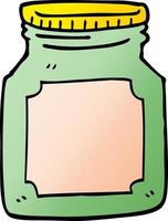 cartoon doodle empty jar vector