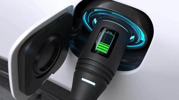 Electric car power charging, Charging technology, Clean energy filling technology. video