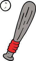 cartoon doodle baseball bat vector