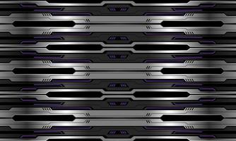 Abstract vector technology futuristic metallic cyber purple light power black geometric design seamless pattern background