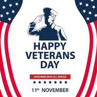 11 de noviembre día de los veteranos vector