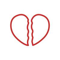 Heart line icon illustration. Simple design editable. Design vector
