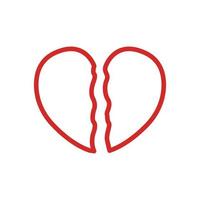 Heart line icon illustration. Simple design editable. Design vector