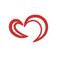 Heart line icon illustration. Simple design editable. Design vector