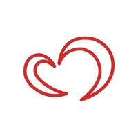 Heart line icon illustration. Simple design editable. Design vector