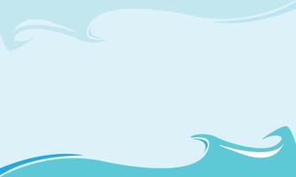 Abstract background illustration design with ocean waves model, suitable for power point background and others vector