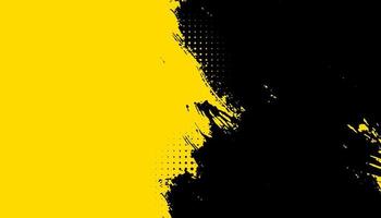 Grunge Black and yellow Distress Texture with halftone vector