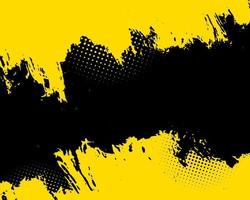 grunge, negro, y, amarillo, socorro, textura, con, halftone vector