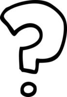 line drawing cartoon question mark vector