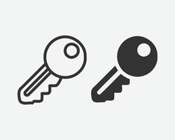 Key vector icon. Lock key icon symbol. Key vector illustration on isolated background.