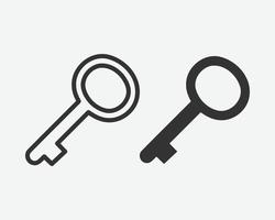 Key vector icon. Lock key icon symbol. Key vector illustration on isolated background.
