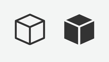 icono de vector de caja. símbolo de icono de paquete. ilustración de vector de caja sobre fondo aislado.