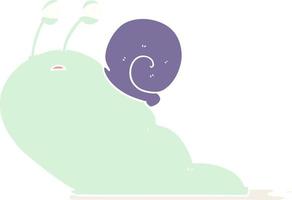 flat color style cartoon slug vector