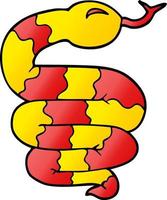 serpiente garabato de dibujos animados vector