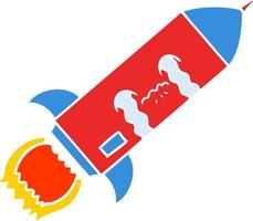 flat color style cartoon crying rocket vector