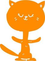 cartoon doodle dancing cat vector