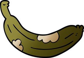 cartoon doodle rotten banana vector