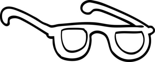 line drawing cartoon glasses vector