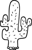 line drawing cartoon cactus vector