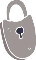 cartoon doodle locked padlock vector