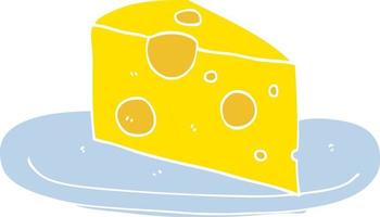 flat color style cartoon cheese vector