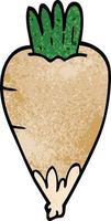 cartoon doodle root vegetable vector
