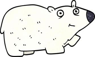 cartoon doodle polar bear vector