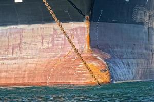 detalle de la proa del barco foto