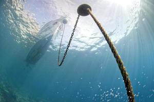 boat from underwater photo