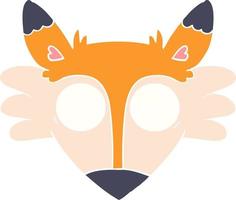 flat color style cartoon startled fox vector