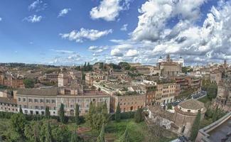 Rome view cityscape on sunny cloudy day photo