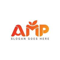 logotipo estilizado amp palabra industria alimentaria vector