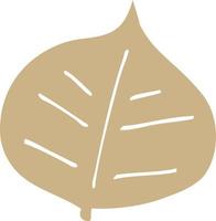 cartoon doodle leaf vector