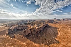 Monument Valley aerial sky view photo