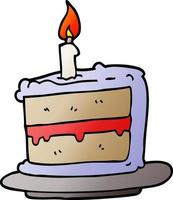 cartoon doodle birthday cake vector