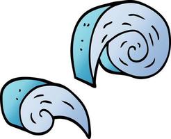 cartoon doodle decorative spiral element vector