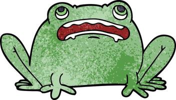 cartoon doodle frog vector