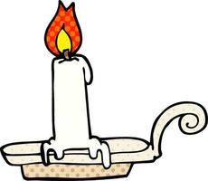 cartoon doodle burning candle vector