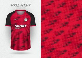 Background mockup for sports jersey, gym shirt, running shirt, red and black. vector
