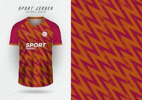 Background mockup for sports jersey, gym shirt, running shirt, red yellow gold zigzag pattern. vector