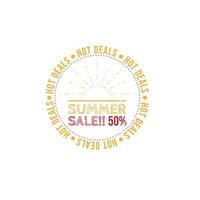 Summer sale rubber stamp design vector