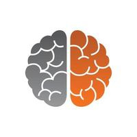 Human brain vector design with two tone color