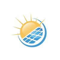 Solar panel logo vector design